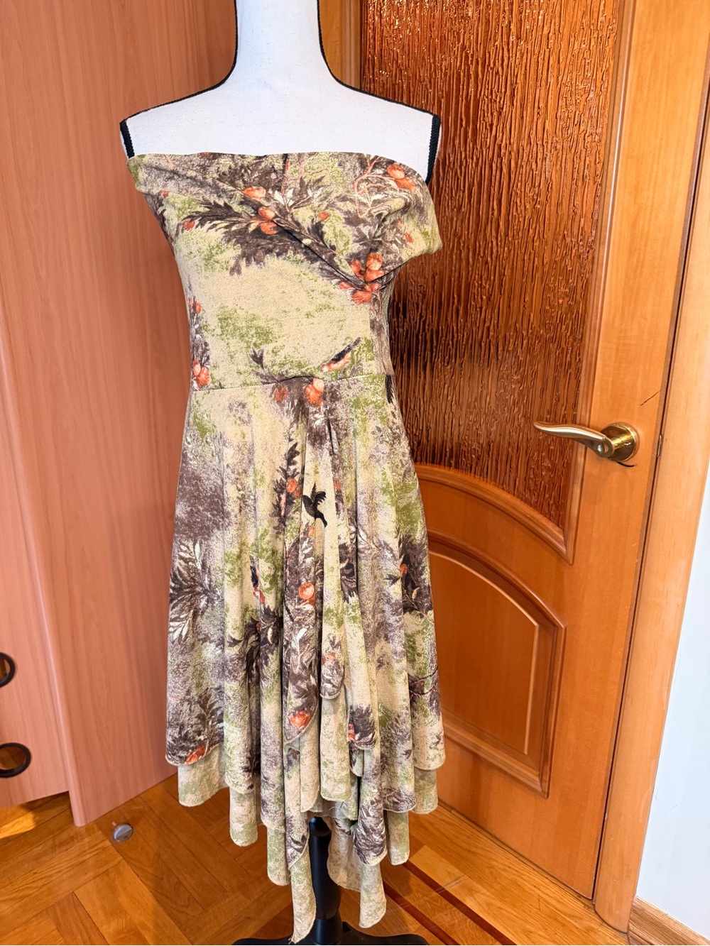 Isabel de Pedro tube  Botanical Midi Dress/ skirt  multi color jersey Sz 10/12